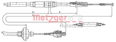 Metzger Seilzug, Kupplungsbetätigung [Hersteller-Nr. 10.3149] für VW von METZGER