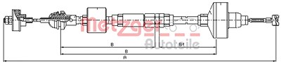 Metzger Seilzug, Kupplungsbetätigung [Hersteller-Nr. 10.3139] für VW von METZGER