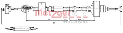 Metzger Seilzug, Kupplungsbetätigung [Hersteller-Nr. 10.3144] für VW von METZGER