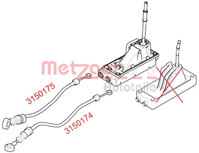 Metzger Seilzug, Schaltgetriebe [Hersteller-Nr. 3150174] für Mini von METZGER