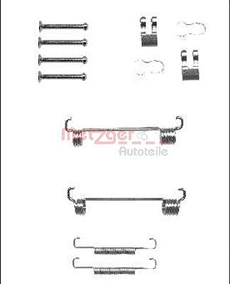 Metzger Zubehörsatz, Feststellbremsbacken [Hersteller-Nr. 105-0851] für Citroën, Fiat, Nissan, Peugeot von METZGER