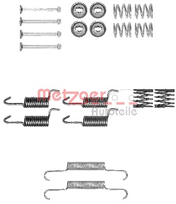 Metzger Zubehörsatz, Feststellbremsbacken [Hersteller-Nr. 105-0010] für Citroën, Mitsubishi, Peugeot, Subaru von METZGER