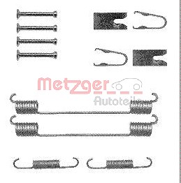 Metzger Zubehörsatz, Bremsbacken 228x42 [Hersteller-Nr. 105-0883] für Fiat, Opel, Renault, Seat, Skoda, Smart, VW von METZGER