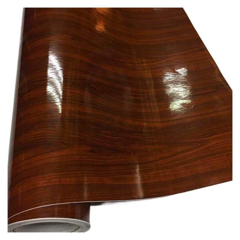 MEUIXT 50 cm * 500 cm Glänzende Holzmaserung Vinyl Auto Wrap Folie Holz Strukturierte Auto Aufkleber Wasserdicht Kleber Hause Möbel Aufkleber Verpackung(G9455,20cm x 152cm) von MEUIXT