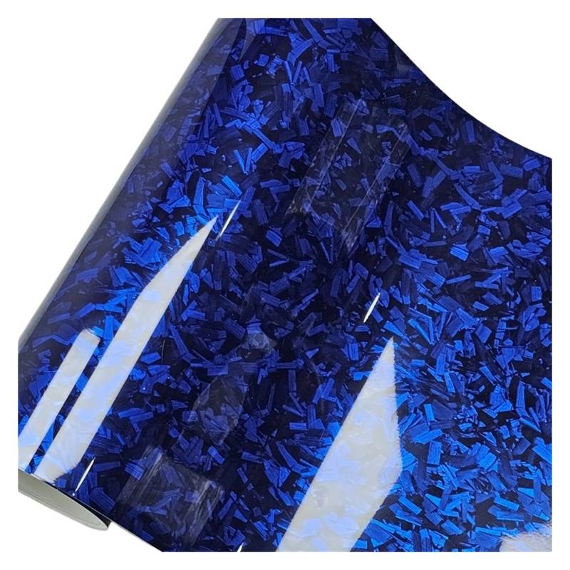 MEUIXT 50 cm * 600 cm Glänzend Lila Kristall Geschmiedete Carbon Faser Wrapping Vinyl Film Motorrad Aufkleber Aufkleber Auto Zubehör Wrap folie(Blue,30CMX152CM) von MEUIXT