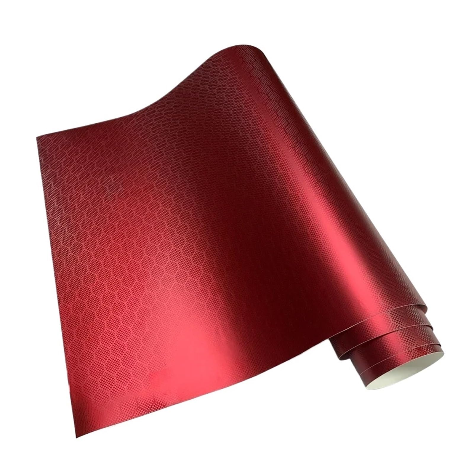 MEUIXT Carbon Faser Aufkleber Rot Diamant Geschmiedet Carbon Film PVC Große Größe Auto Vinyl Wrap DIY Auto Körper Dekoration Aufkleber Auto Zubehör(10cmx150cm) von MEUIXT