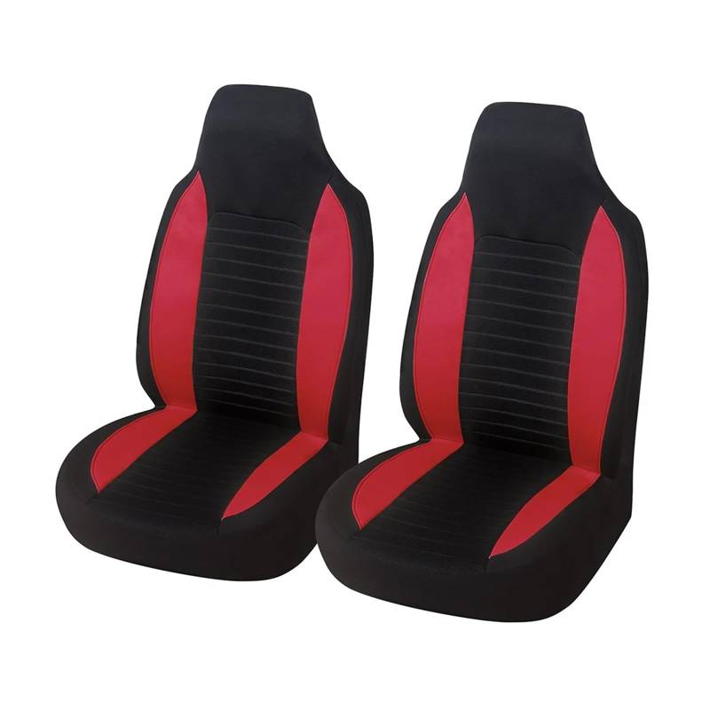 MEUIXT Front High Back Bucket Seat Covers Universal 2pcs Auto Seat Protector Compatible with 107 C1 Aygo(2pcs red) von MEUIXT