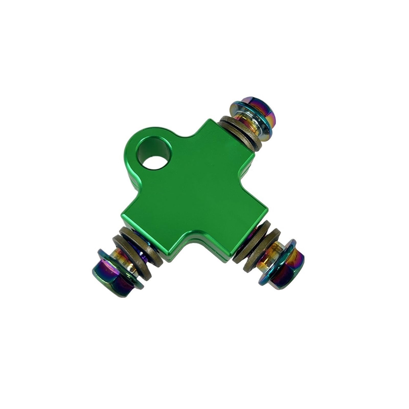 MEUIXT Hydraulischer Bremsölschlauch for Motorräder, T-Stück-Kupplung, T-Stück-Anschluss, kompatibel mit dem 3-Wege-Adapter for Dirt Pit Bike ATV-Bremssystem(Green) von MEUIXT