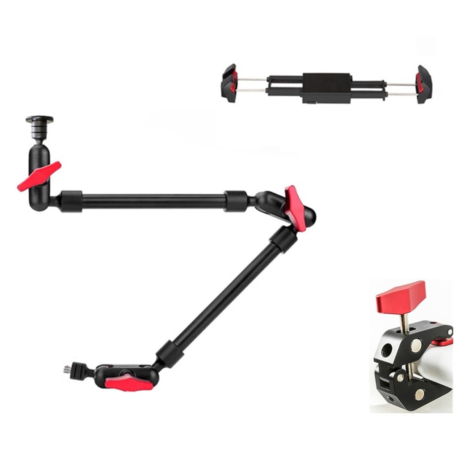 MEUIXT Kamera Magic Arm mit Super-Clip-Halterung, kompatibel mit Smartphone-Camcorder, Action-Kamera, Klemmhalterung, Tablet, Webcam, Studio-Kit-Set(CK001-2-DALI-PBJ) von MEUIXT