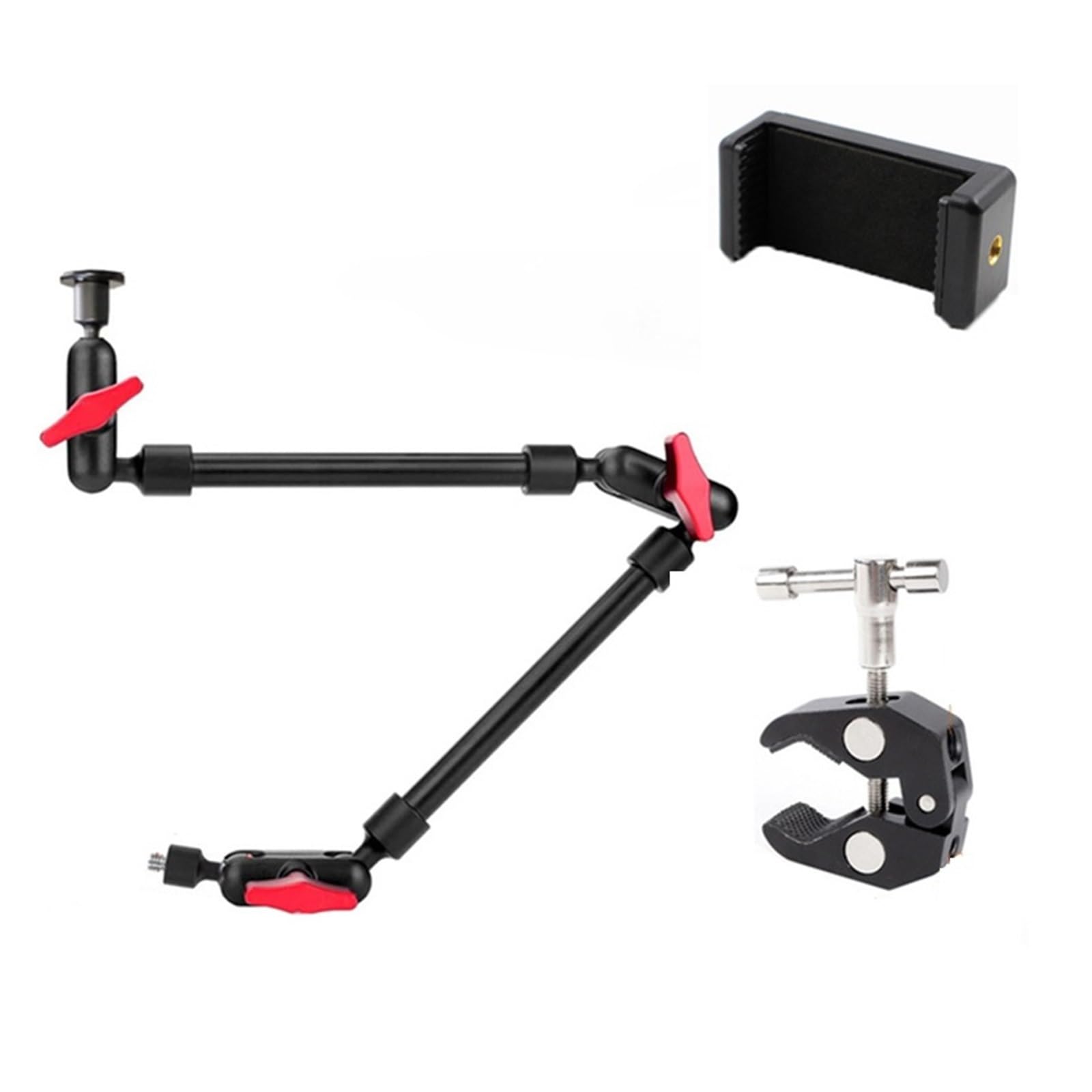 MEUIXT Kamera Magic Arm mit Super-Clip-Halterung, kompatibel mit Smartphone-Camcorder, Action-Kamera, Klemmhalterung, Tablet, Webcam, Studio-Kit-Set(CK001-2-YAZU-SJJ) von MEUIXT