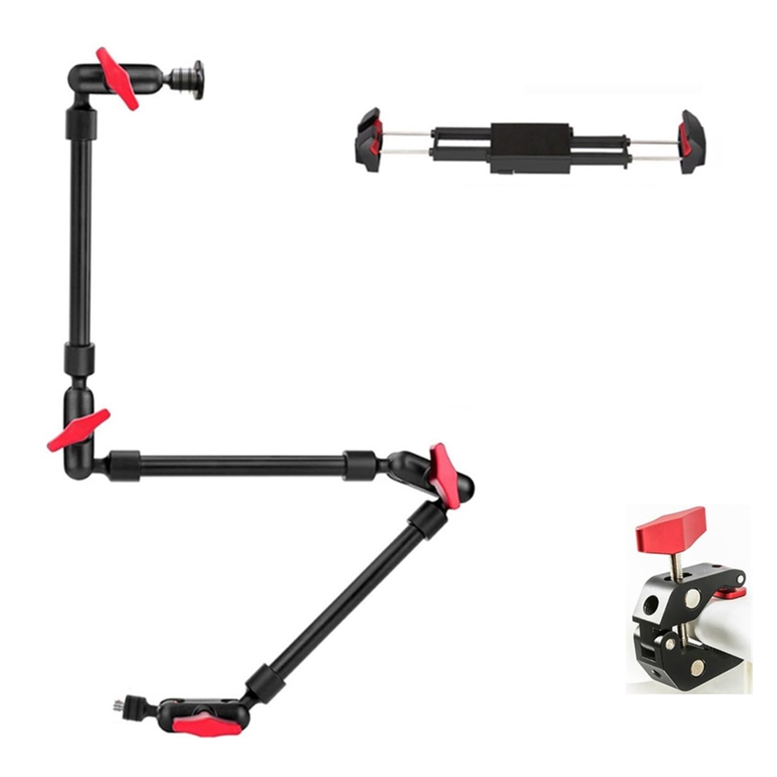 MEUIXT Kamera Magic Arm mit Super-Clip-Halterung, kompatibel mit Smartphone-Camcorder, Action-Kamera, Klemmhalterung, Tablet, Webcam, Studio-Kit-Set(CK001-3-DALI-PBJ) von MEUIXT