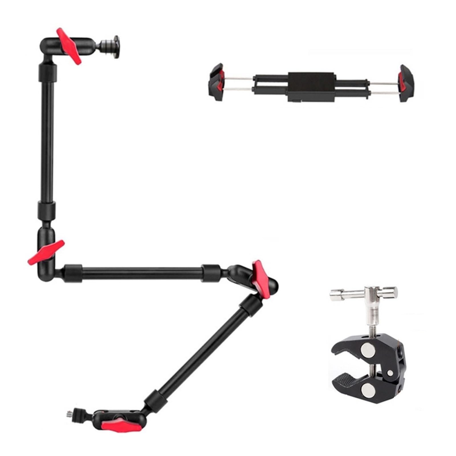 MEUIXT Kamera Magic Arm mit Super-Clip-Halterung, kompatibel mit Smartphone-Camcorder, Action-Kamera, Klemmhalterung, Tablet, Webcam, Studio-Kit-Set(CK001-3-YAZU-PBJ) von MEUIXT