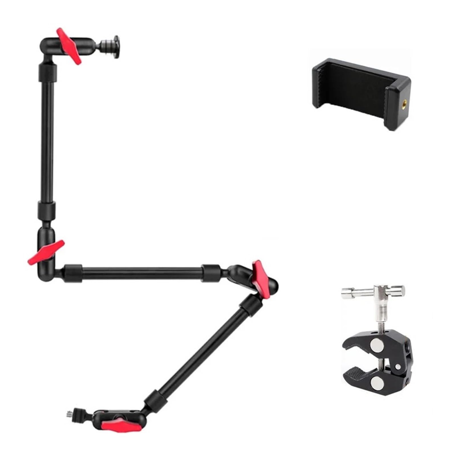 MEUIXT Kamera Magic Arm mit Super-Clip-Halterung, kompatibel mit Smartphone-Camcorder, Action-Kamera, Klemmhalterung, Tablet, Webcam, Studio-Kit-Set(CK001-3-YAZU-SJJ) von MEUIXT