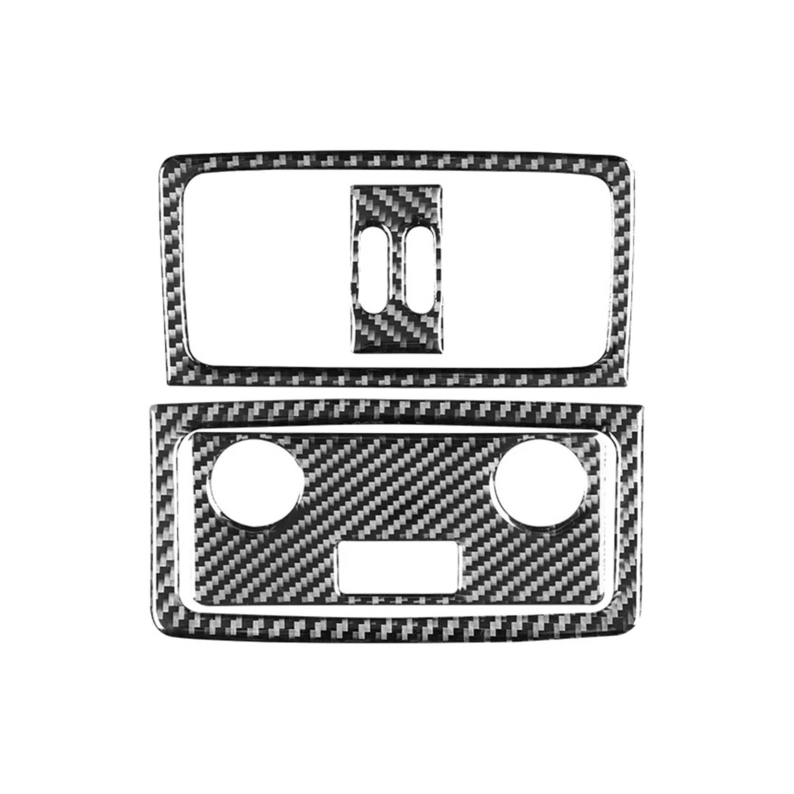 MEUIXT Kompatibel mit 5 Series E60 2004–2010, Autozubehör, Kohlefaser-Innenraum, Auto-hintere Auspuff-Entlüftungsblende, Zierrahmen-Abdeckung, Dekor-Aufkleber(Style A(Black)) von MEUIXT