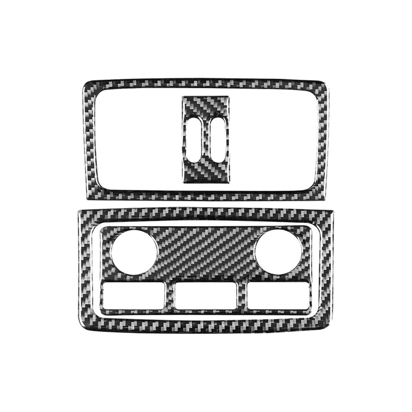 MEUIXT Kompatibel mit 5 Series E60 2004–2010, Autozubehör, Kohlefaser-Innenraum, Auto-hintere Auspuff-Entlüftungsblende, Zierrahmen-Abdeckung, Dekor-Aufkleber(Style B(Black)) von MEUIXT