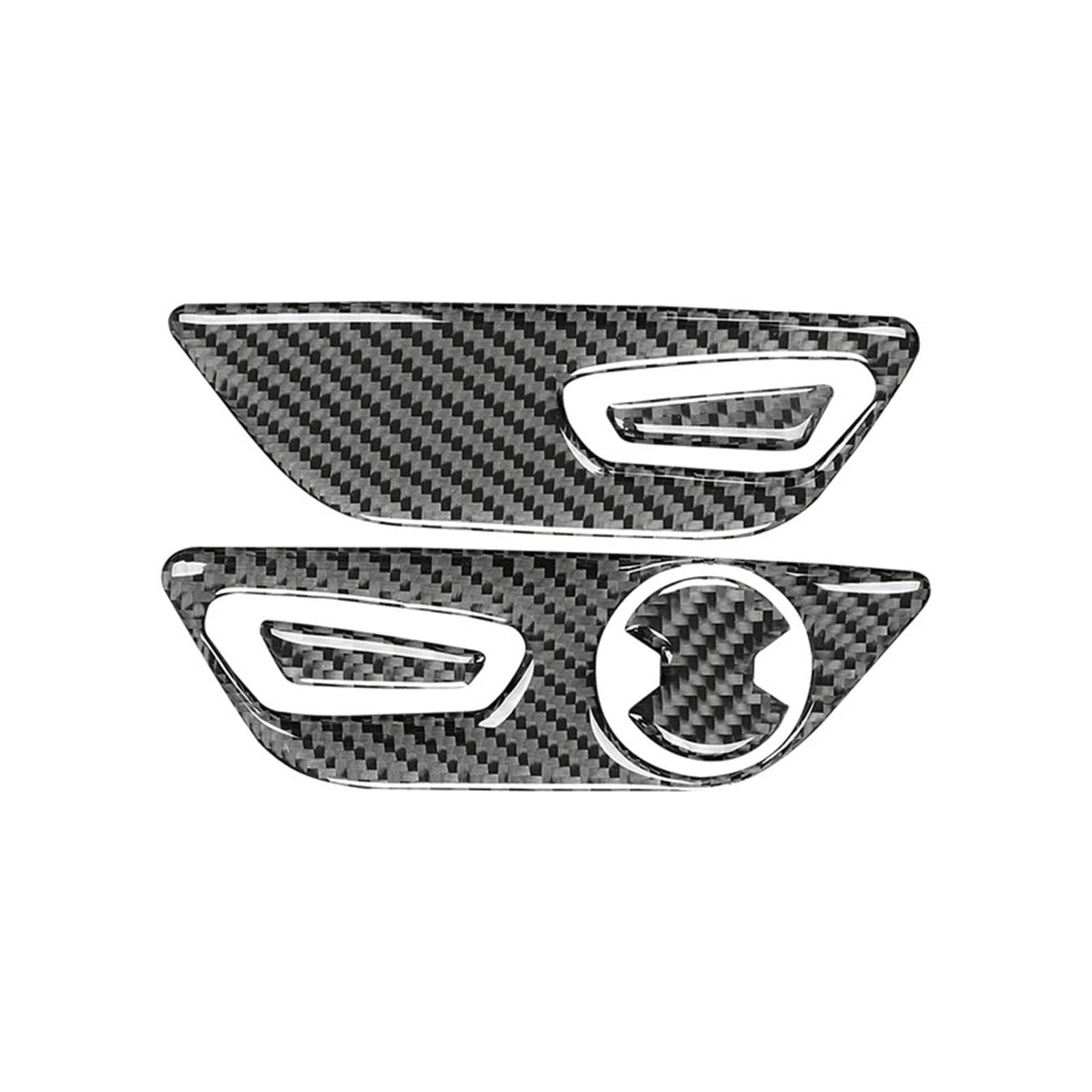 MEUIXT Kompatibel mit GT 2015–2021, Autozubehör, Kohlefaser-Innenraum, Autositz, Einstellknopf, Panel, Rahmen, Verkleidung, Abdeckung, Aufkleber, Dekor(Left-hand drive) von MEUIXT