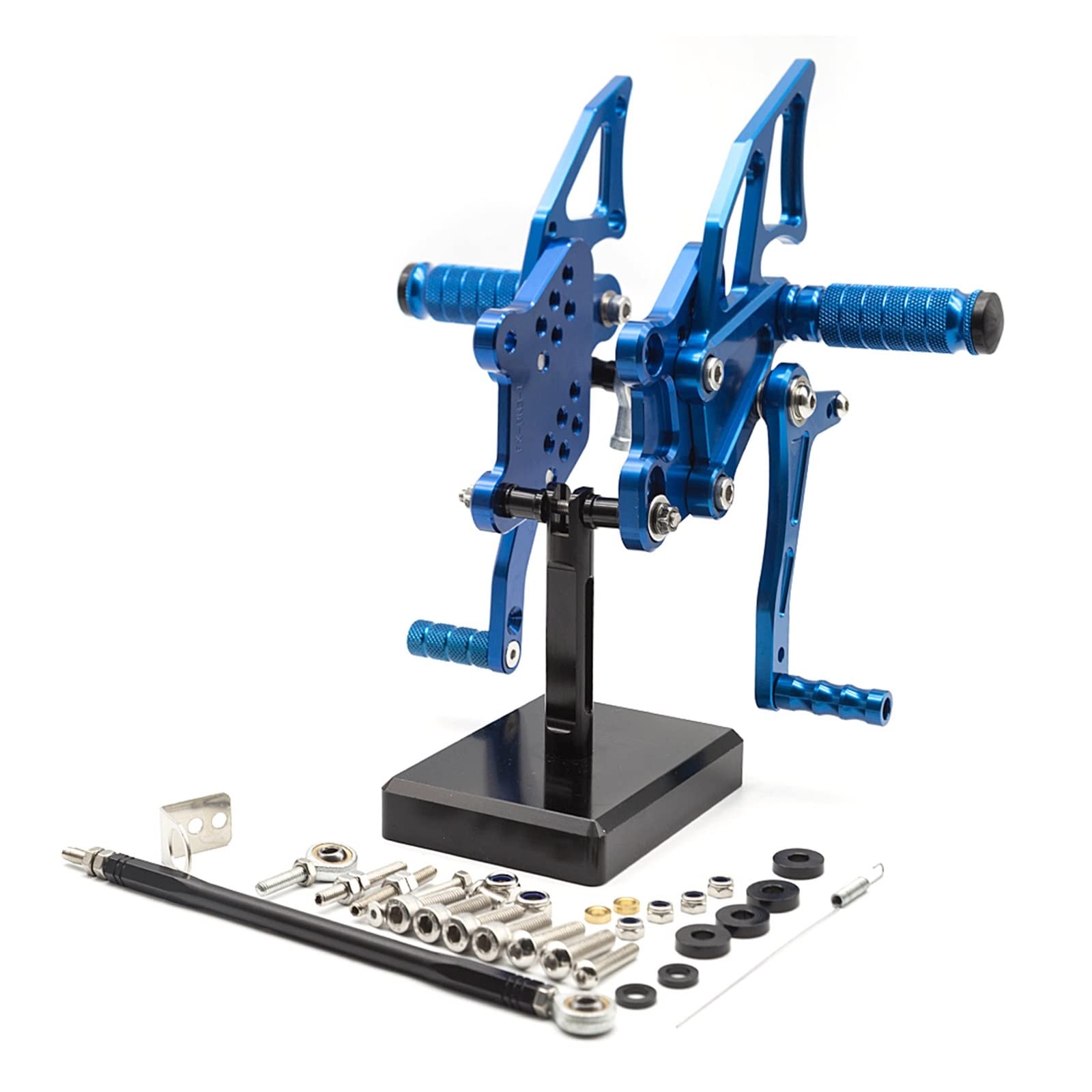MEUIXT Kompatibel mit NINJA 300 250 2013 2014 2015–18, CNC-Aluminiumlegierung, Motorrad-Fußrastenanlage, Fußstütze, Fußrastenpedal, Fußrasten-Hinterradsatz(Blue) von MEUIXT