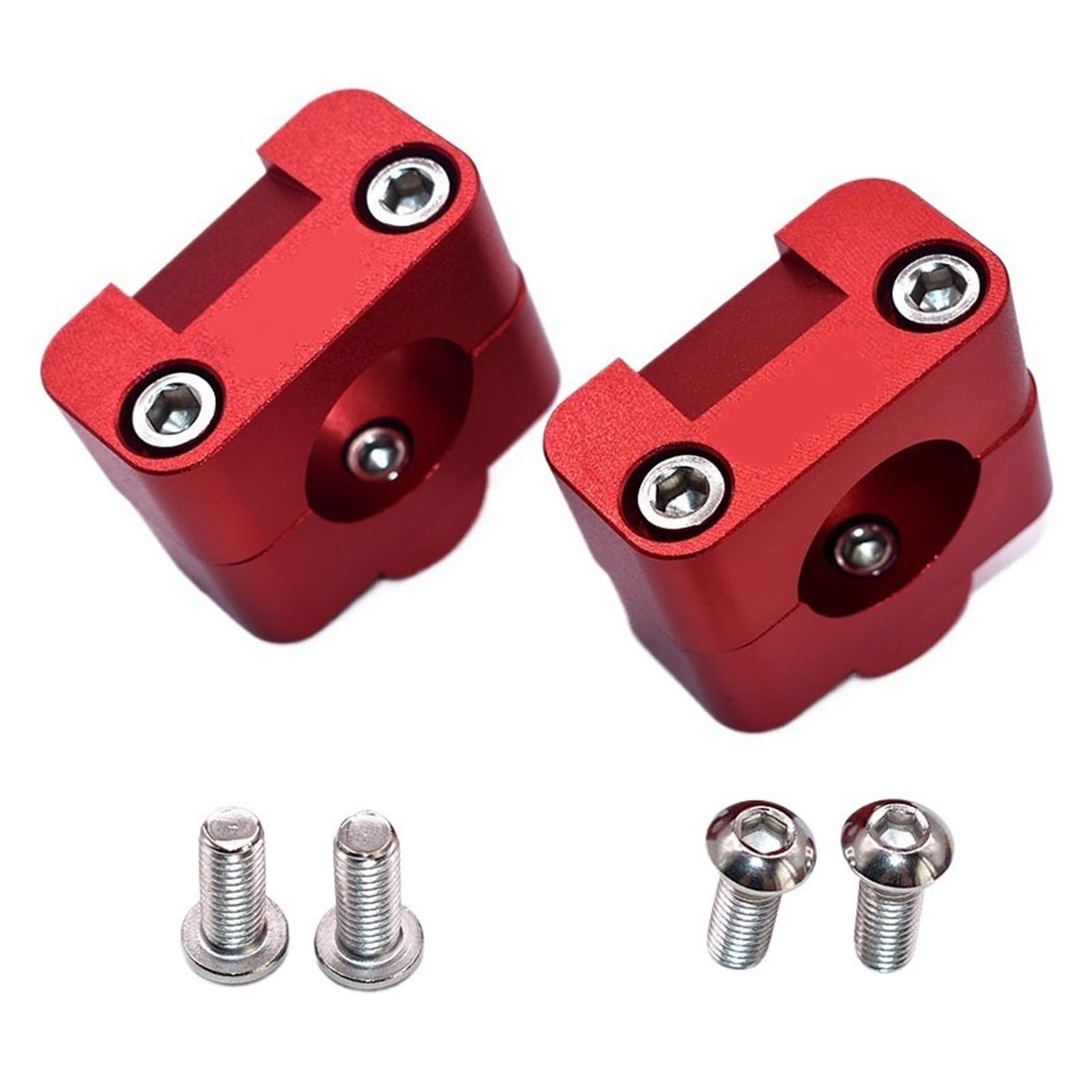 MEUIXT Lenker Fat Bar Riser Mount Clamp Adapter 7/8-1 1/8 Universal Solid Mounts Kompatibel mit Motorrad MX Enduro CRF YZF KXF(Red) von MEUIXT