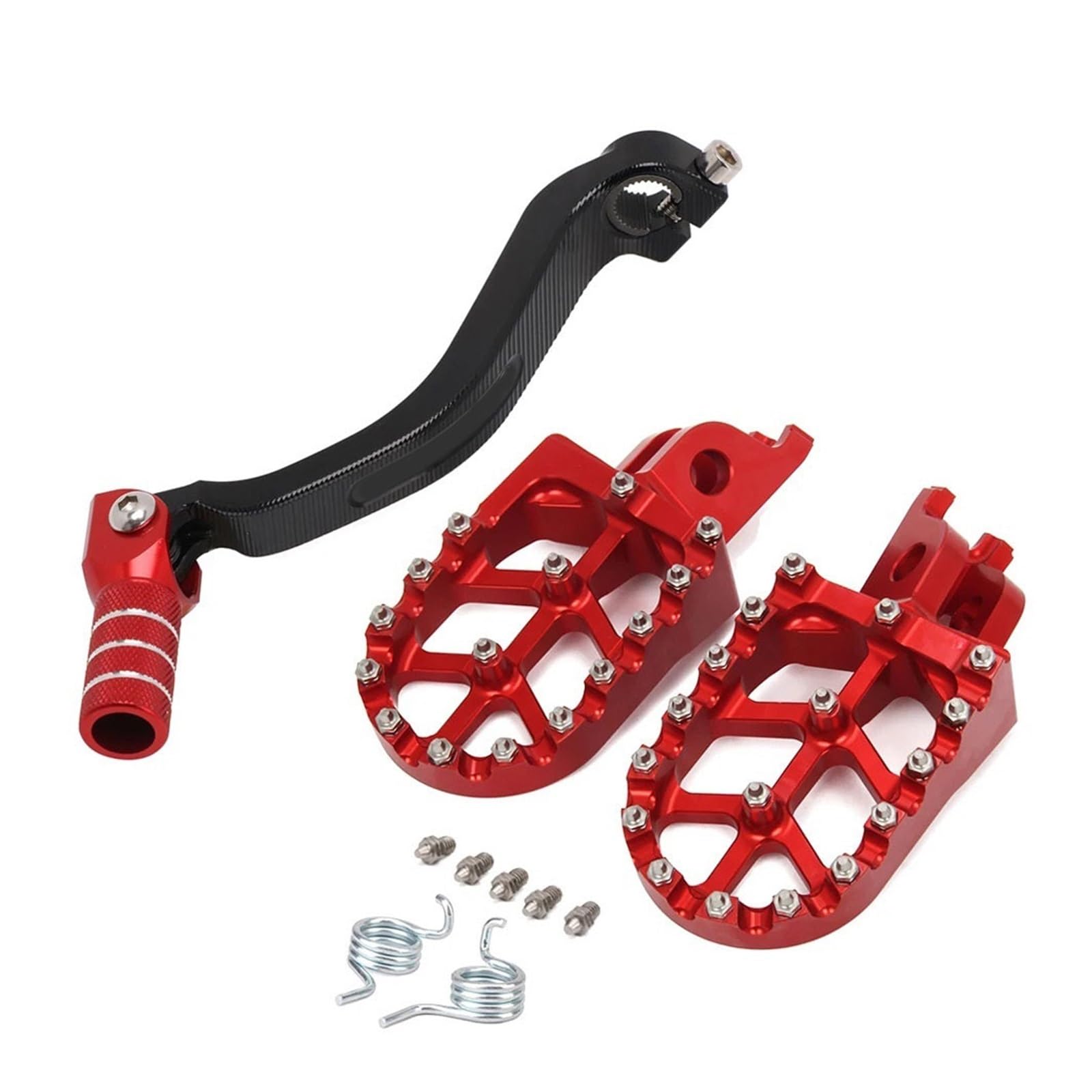 MEUIXT Motorrad CNC-Schalthebel Fußrasten Rest Fußstützen Pedale Fußrasten Kompatibel mit CRF250R 2010-2013 2014 2015 2016 2017(Set) von MEUIXT