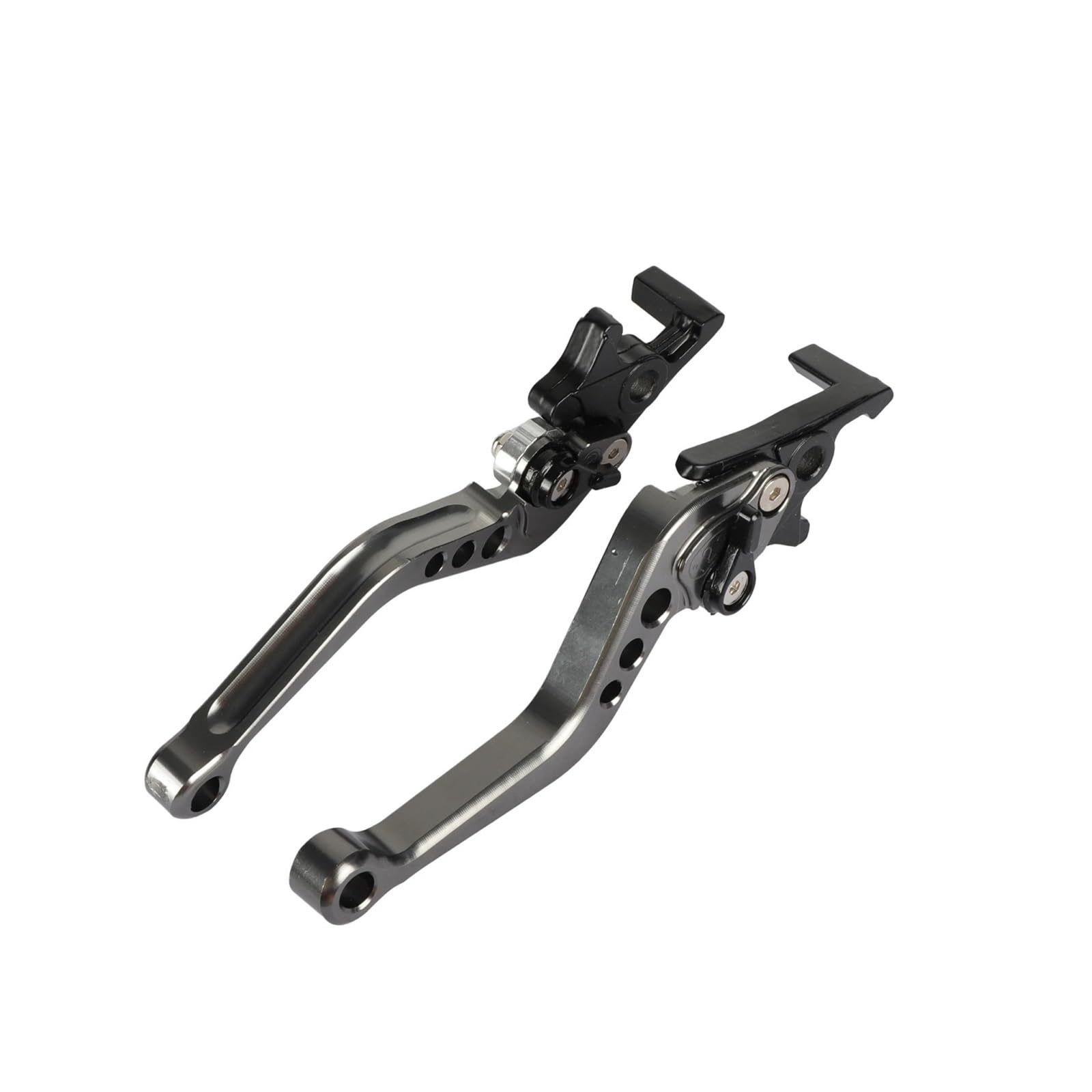 MEUIXT Motorrad-Doppelscheibenbremse, universeller CNC-Aluminium-Doppelscheibenbremsgriffhebel, Motorrad-Modifikationszubehör(Titanium Color) von MEUIXT