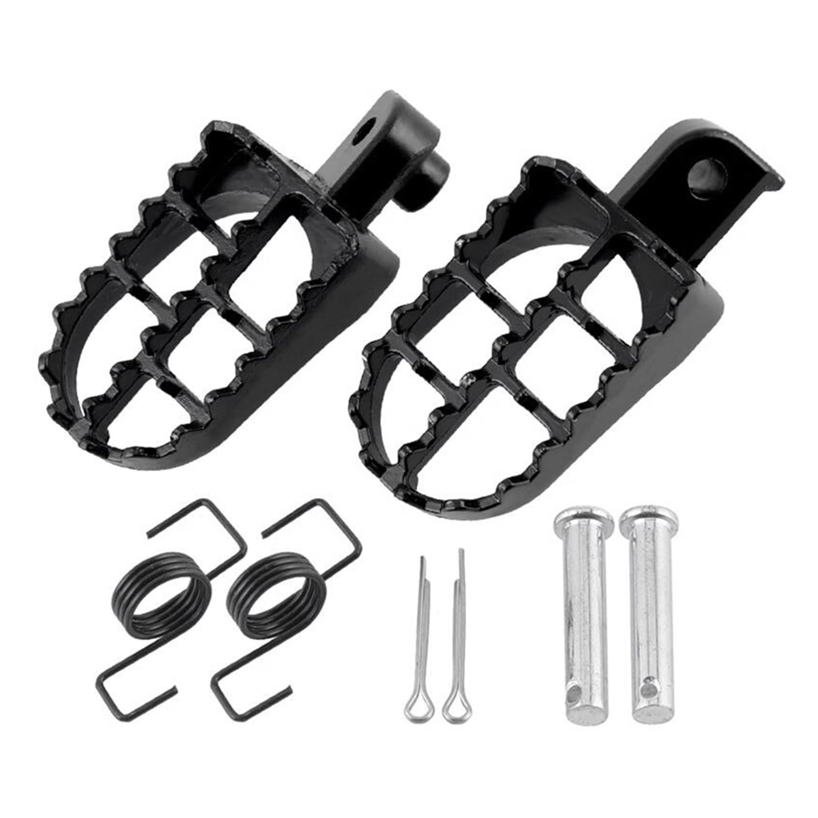 MEUIXT Motorrad-Fußrasten, Fußrasten, kompatibel mit PW50 80 TW200 for XR50R CRF50 CRF70 CRF80 CRF100F, chinesisches Dirt Pit Bike(Black 1 pair) von MEUIXT