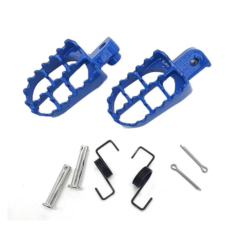 MEUIXT Motorrad-Fußrasten, Fußrasten, kompatibel mit PW50 80 TW200 for XR50R CRF50 CRF70 CRF80 CRF100F, chinesisches Dirt Pit Bike(Blue 1 pair) von MEUIXT