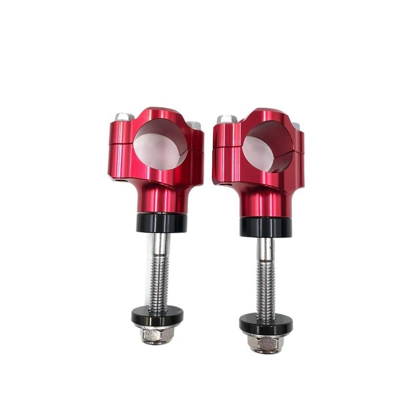 MEUIXT Motorrad-Lenkerklemme, CNC-Lenkerklemmen aus Aluminiumlegierung, 1 1/8 Zoll, 28 mm, kompatibel mit CRF KX-Lenkererhöhung(12mm Red) von MEUIXT