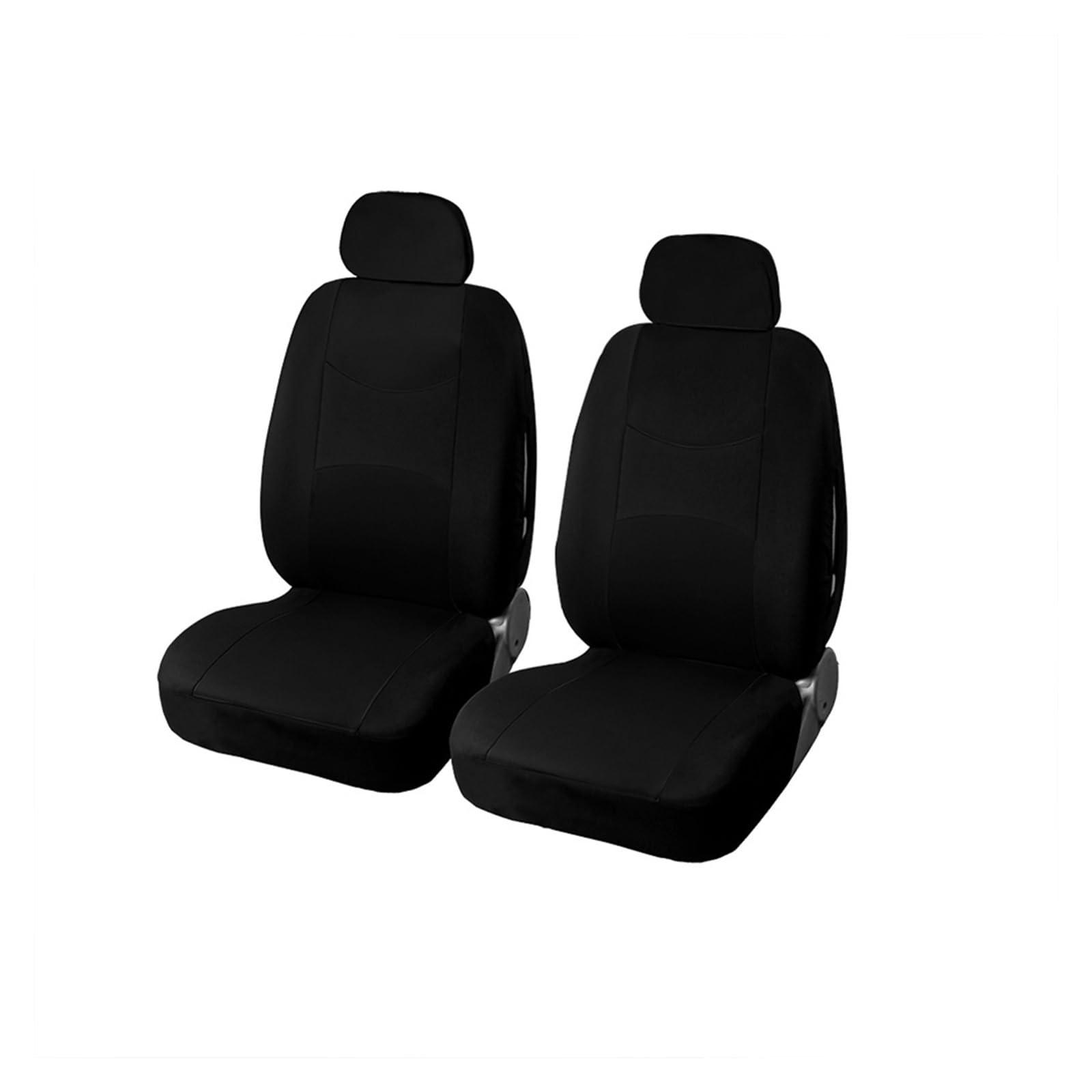 MEUIXT Universal Auto Sitzbezüge Kompatibel Mit Auto LKW Van 2 Sitzer Front Protector Vorne Paar Polyester(Black 2 Pieces) von MEUIXT