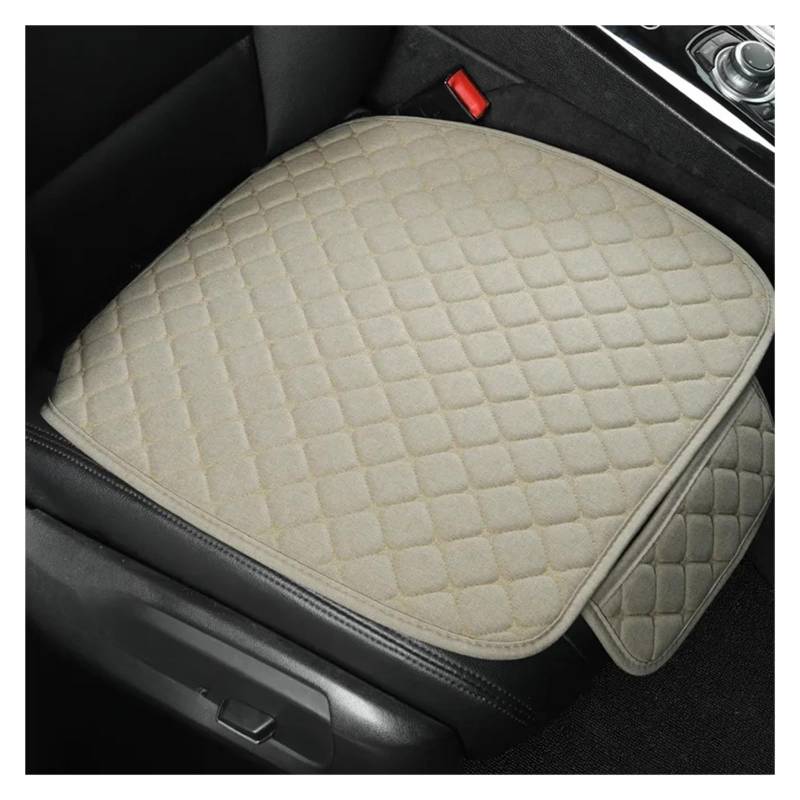 MEUIXT Universal Autositzbezug Schutz Auto Flachs Vorne Hinten Hinten Rückenlehne Leinen Sitzkissen Pad Kompatibel Mit Limousine Fließheck LKW(1pcs Beige) von MEUIXT