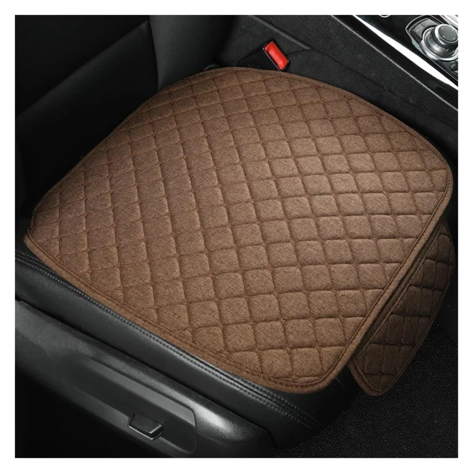 MEUIXT Universal Autositzbezug Schutz Auto Flachs Vorne Hinten Hinten Rückenlehne Leinen Sitzkissen Pad Kompatibel Mit Limousine Fließheck LKW(1pcs Brown) von MEUIXT