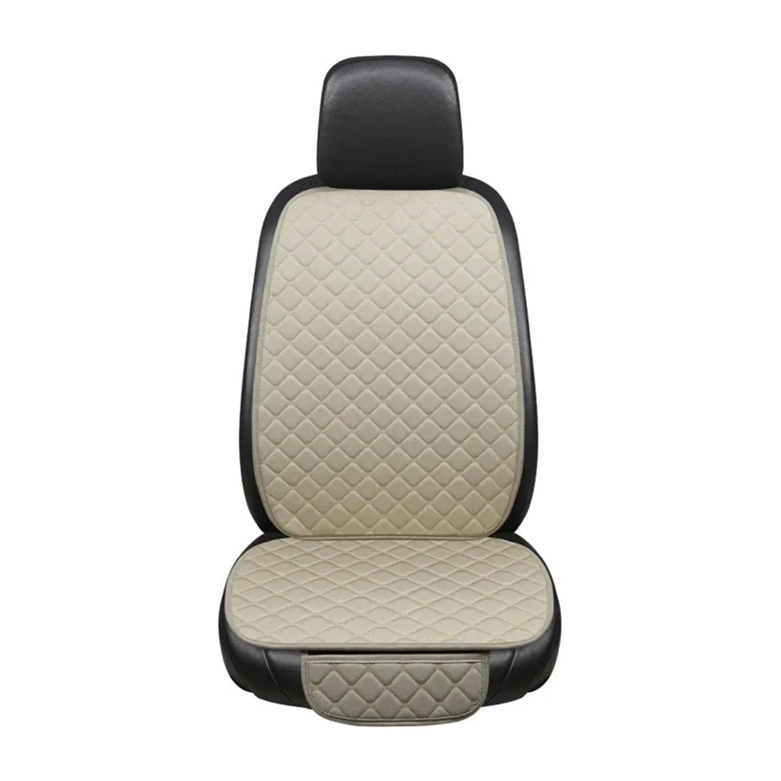 MEUIXT Universal Autositzbezug Schutz Auto Flachs Vorne Hinten Hinten Rückenlehne Leinen Sitzkissen Pad Kompatibel Mit Limousine Fließheck LKW(Beige with backrest) von MEUIXT