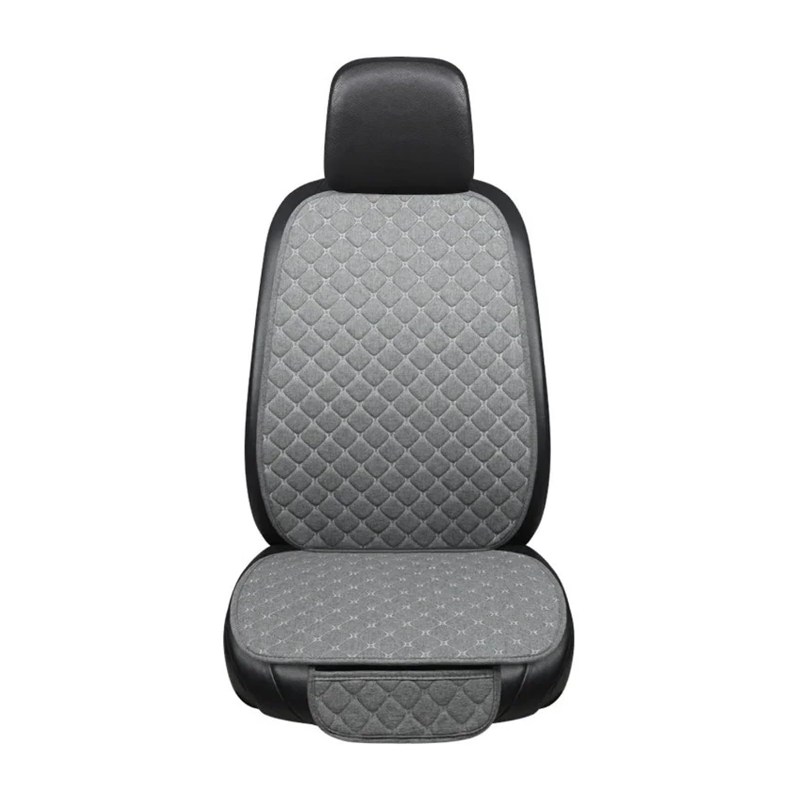 MEUIXT Universal Autositzbezug Schutz Auto Flachs Vorne Hinten Hinten Rückenlehne Leinen Sitzkissen Pad Kompatibel Mit Limousine Fließheck LKW(Gray with backrest) von MEUIXT