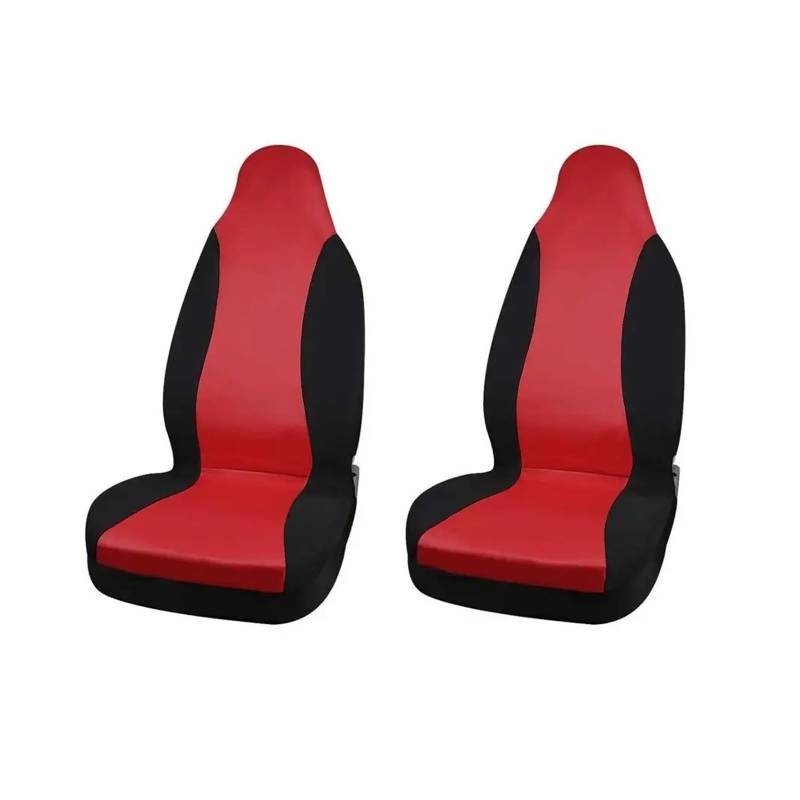 MEUIXT Universal-Schalenautositzbezüge, Innensitzdekorationsbezüge, Zubehör, kompatibel mit Auto, Fahrzeug, LKW(2pcs Red Black) von MEUIXT