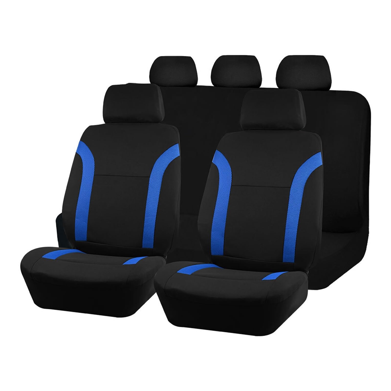 MEUIXT Universelle, atmungsaktive Autositzbezüge, Air-Mesh-Gewebe, Spleißen mit Polyestergewebe, kompatibel mit den meisten Autozubehör-Innenräumen(Blue 5 seat) von MEUIXT