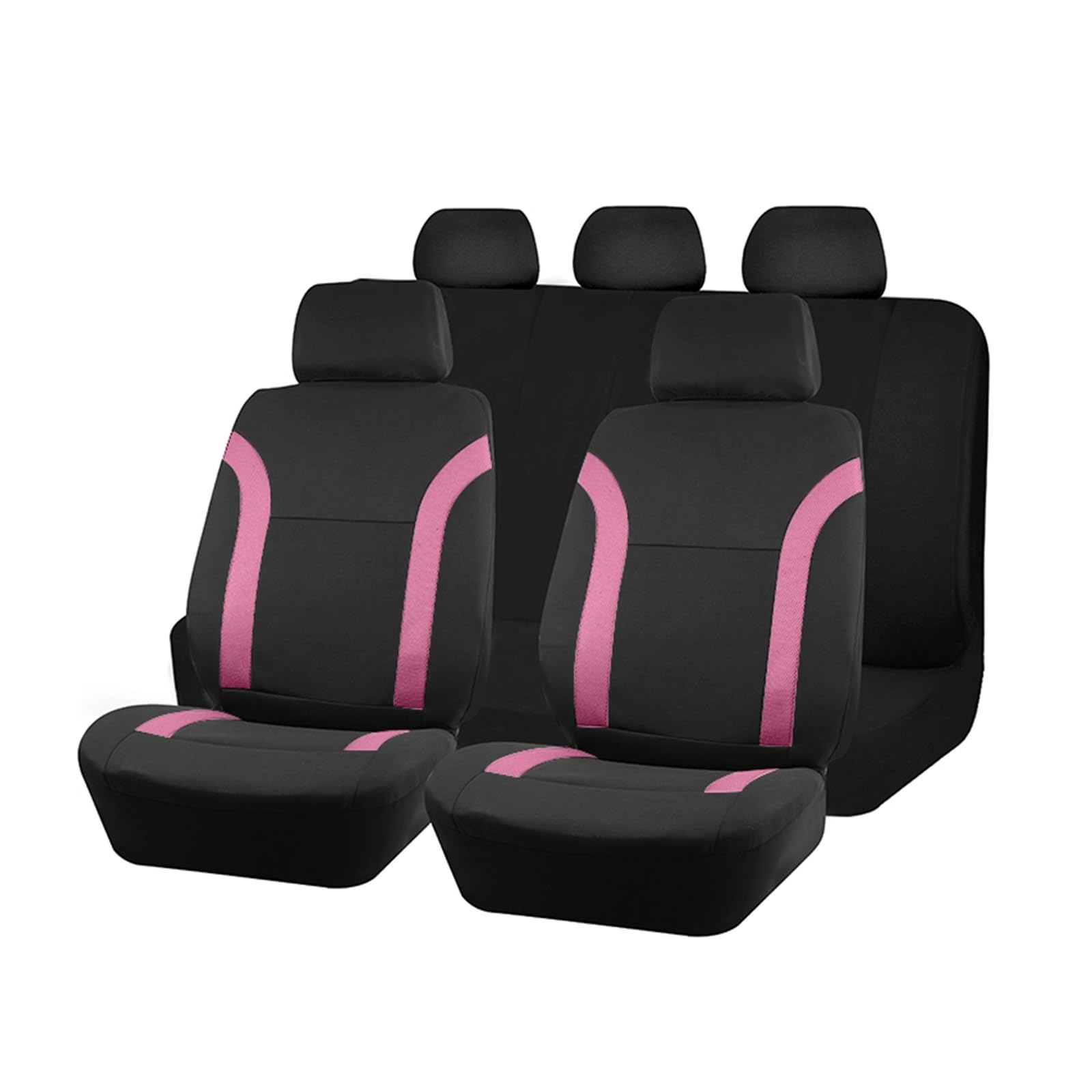 MEUIXT Universelle, atmungsaktive Autositzbezüge, Air-Mesh-Gewebe, Spleißen mit Polyestergewebe, kompatibel mit den meisten Autozubehör-Innenräumen(Pink 5 seat) von MEUIXT