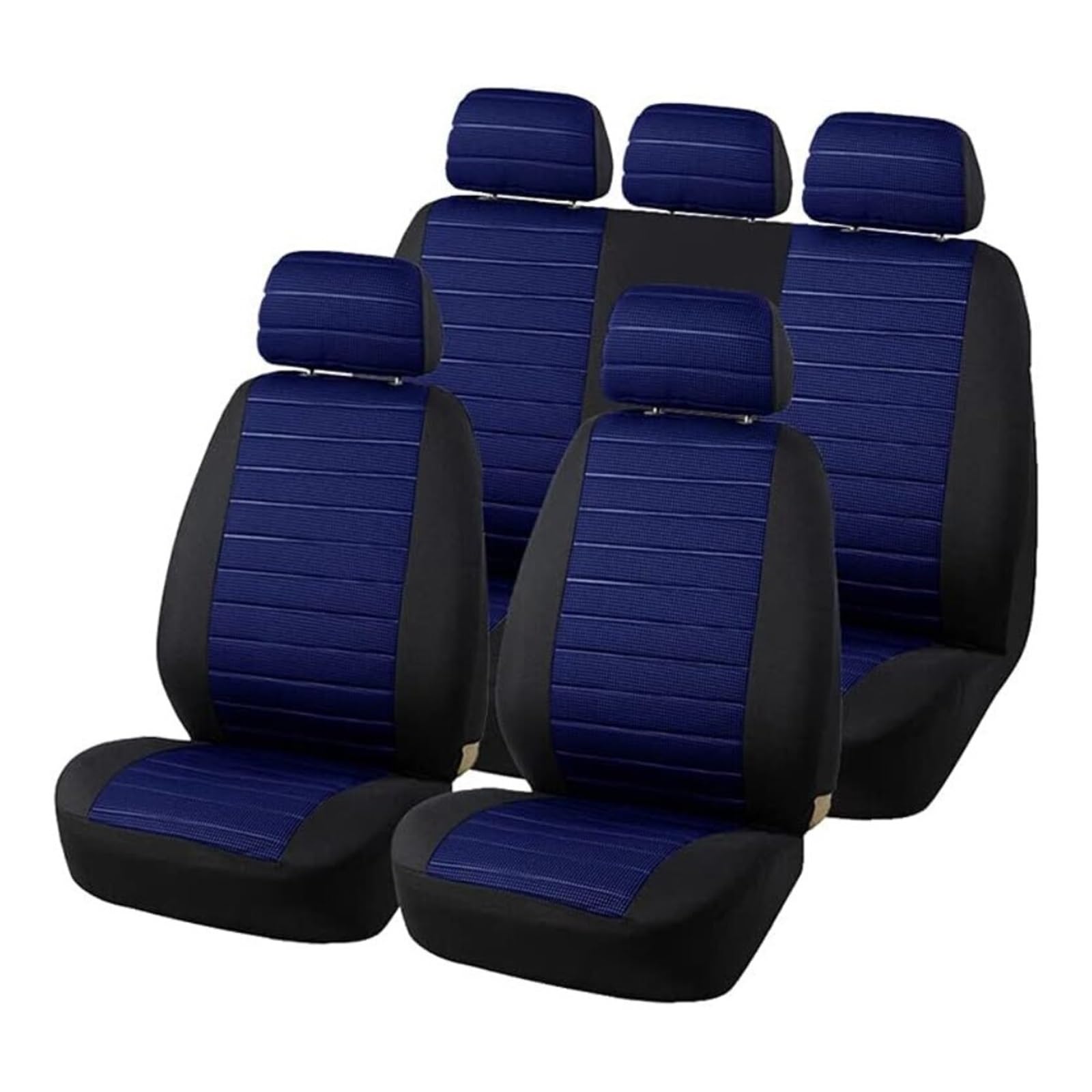 MEUIXT Universelle Autositzbezüge, komplettes Set, Stoffset, kompatibel mit den meisten Limousinen, Lieferwagen und Lastwagen, Autositzschutz, Vorder- und Rücksitzbezüge(Y30082-BLUE-11PCS) von MEUIXT