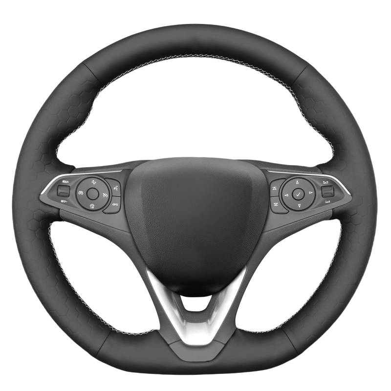 MEWANT Lenkradbezug aus Kunstleder mit individuellen Nähten für Opel Astra (K) 2015-2020 Combo Corsa (E|F) Grandland X von MEWANT