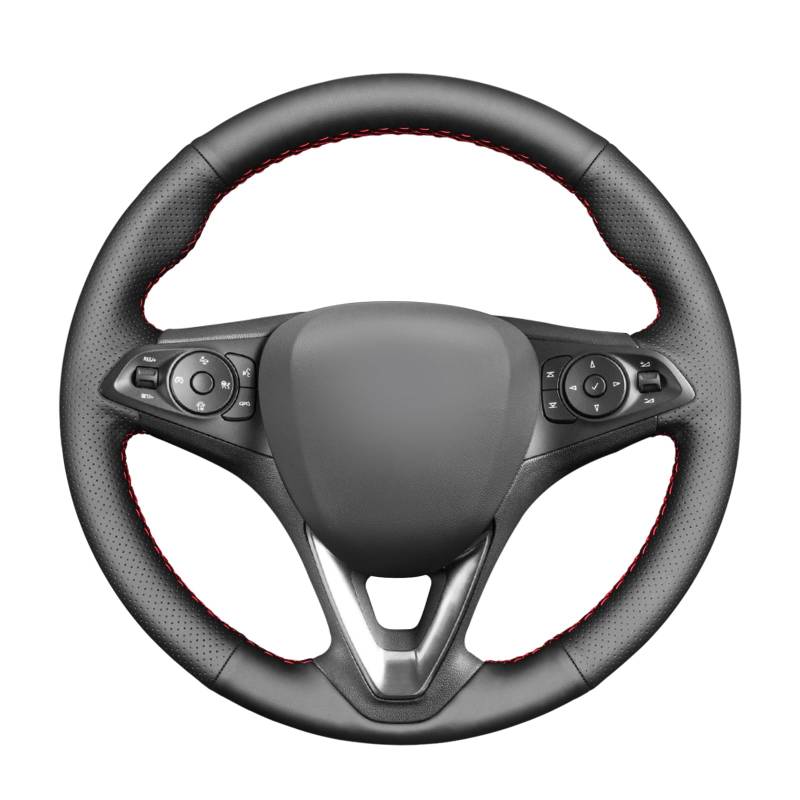 MEWANT Lenkradbezug für Opel Astra (K) / Corsa (E) / Crossland X / Grandland X /Insignia (CT) B / Karl/ Zafira (C) DIY Hand Nähen Lenkradhülle aus Echtleder Lenkradschoner von MEWANT