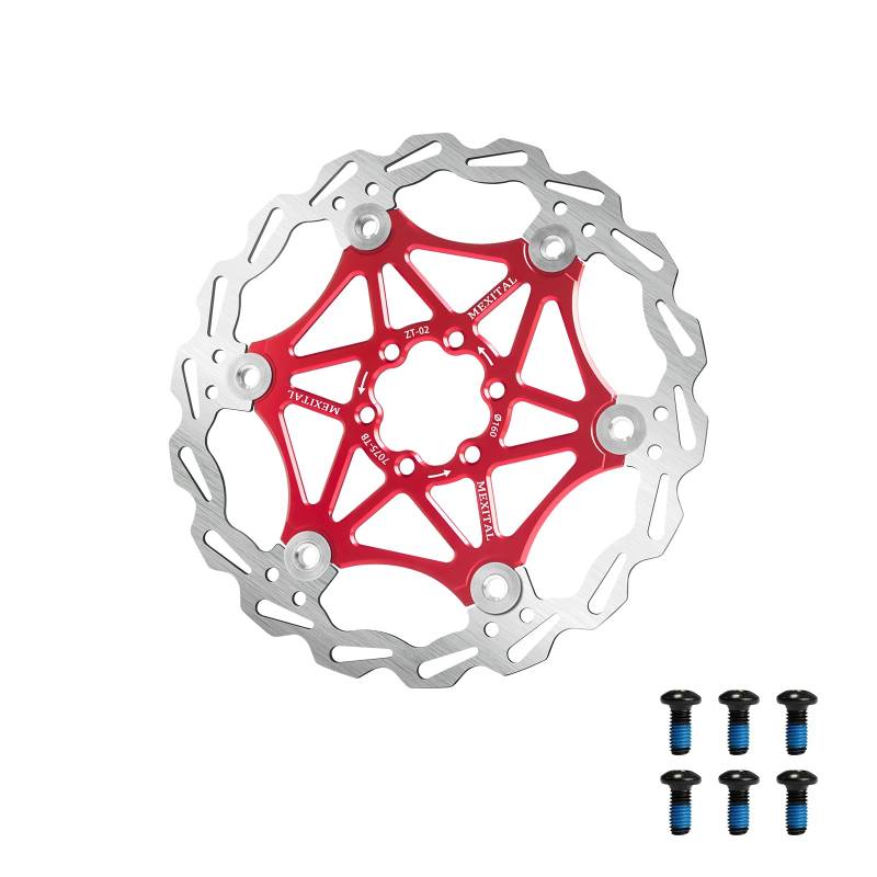 MEXITAL Fahrrad Schwimmende Bremsscheibe, 160 mm/ 180 mm, 6 Schrauben, MTB-Rennrad Hinterräder Schrauben, Bremsbelag, Fahrradzubehör von MEXITAL