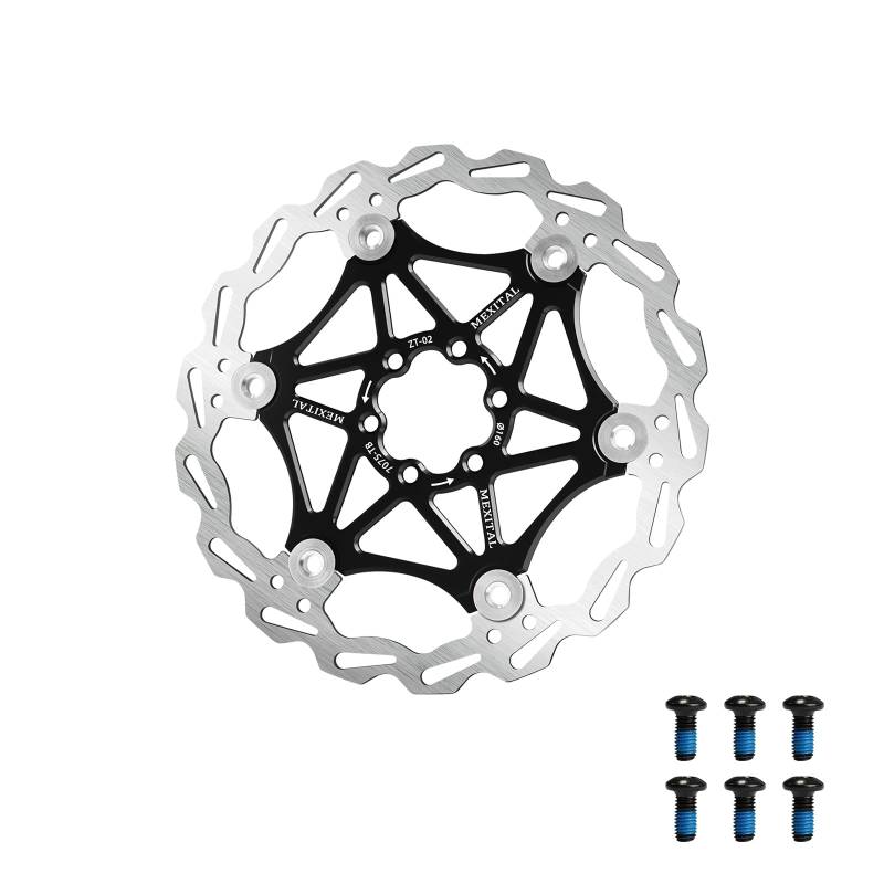 MEXITAL Fahrrad Bremsscheibe, 160 mm/ 180 mm, 6 Schrauben, MTB-Rennrad Hinterräder Schrauben, Bremsbelag, Fahrradzubehör von MEXITAL