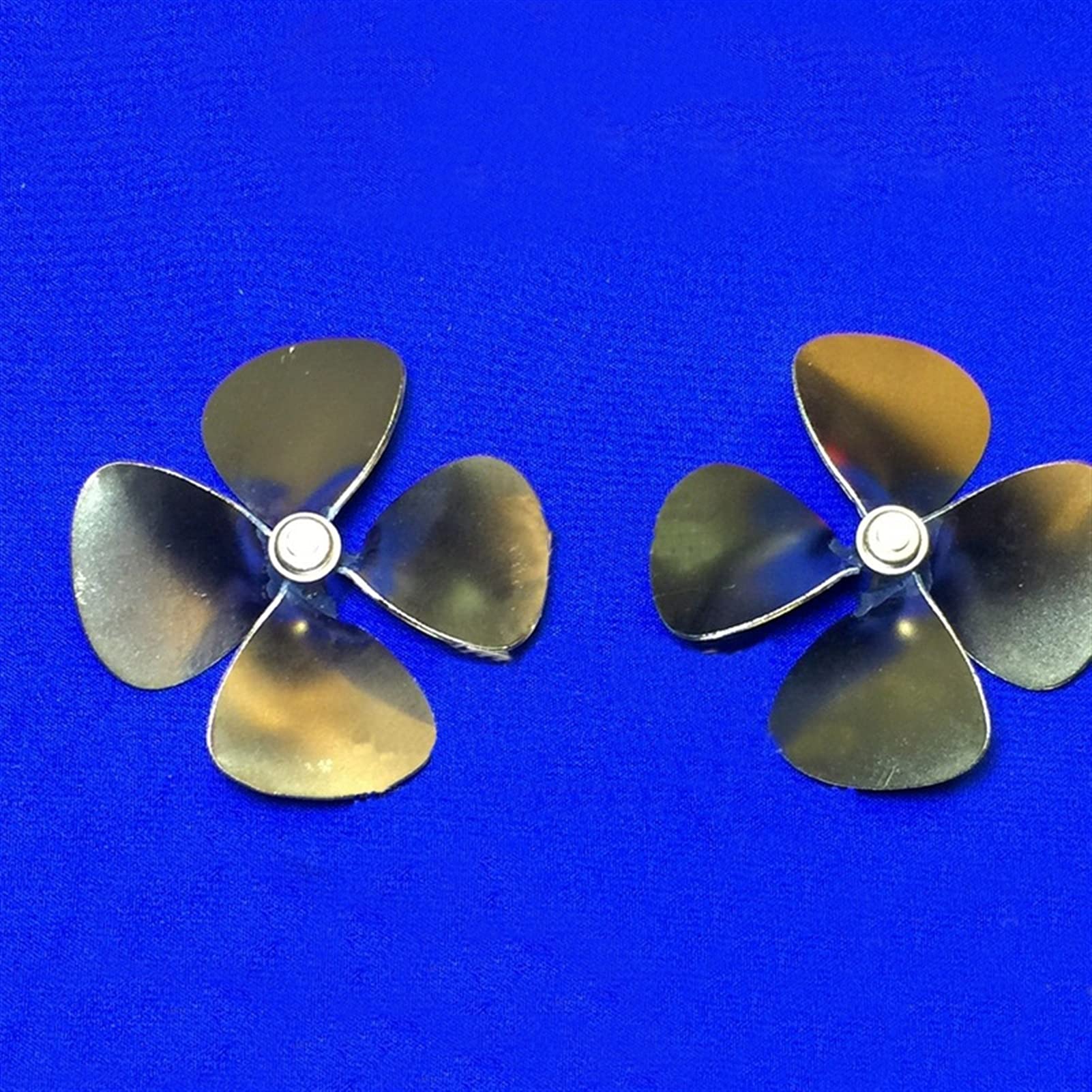 MEXWLOP 1 Paar Dia 54mm CW CCW Propeller Welle Innere Loch M4 4-Klinge Schweißen Kupfer Paddel for RC Boot DIY Modell Präzisionspropeller aus Metall von MEXWLOP