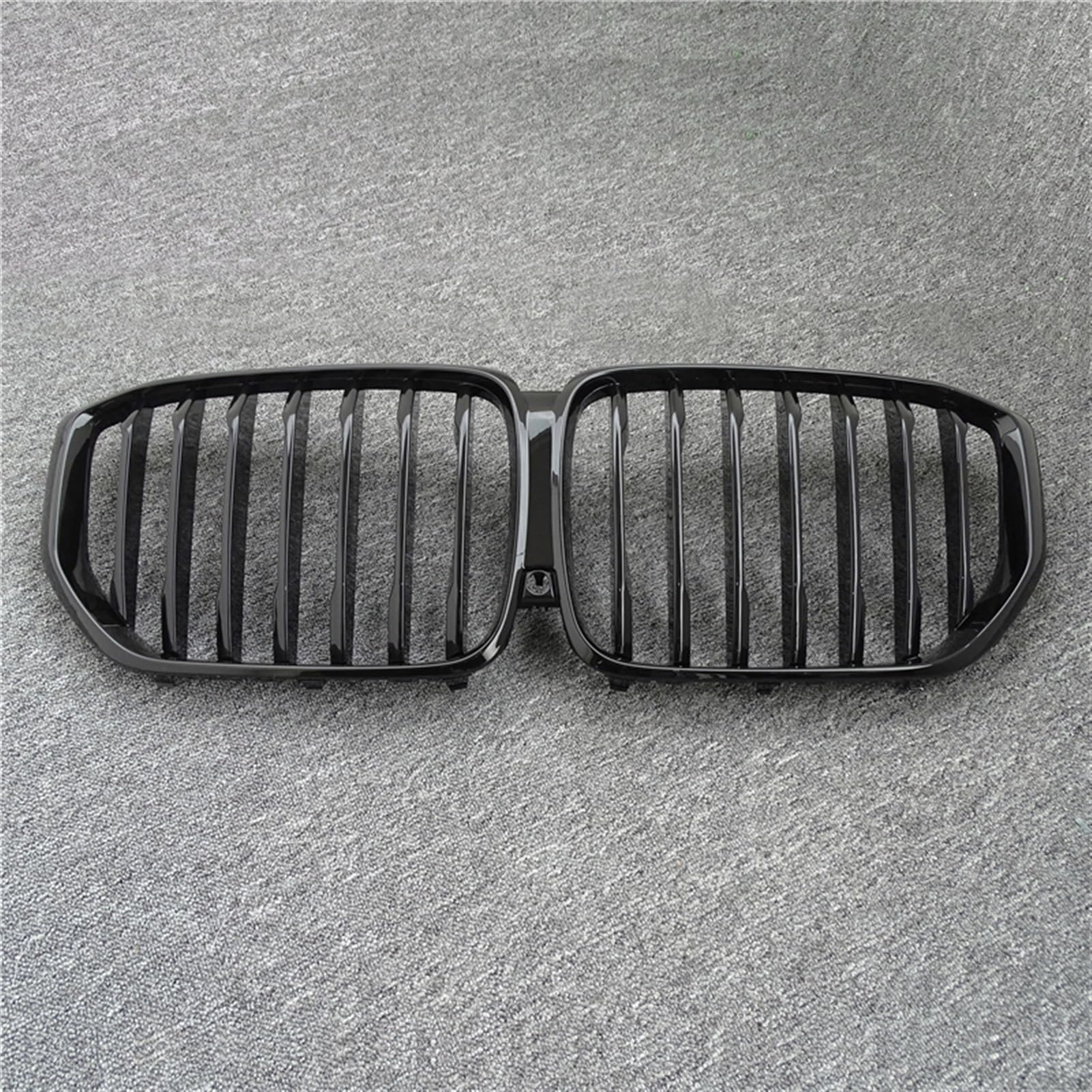 MEXWLOP 1 Paar glänzend/mattschwarzer Frontgrill, for, for den neuen X5/G05 2020, Kühlergrill im Auto-Stil, Refit-Stoßstangenlatte, Doppellinien-Renngrills Auto-Frontgrill(Gloss Singlet Line) von MEXWLOP