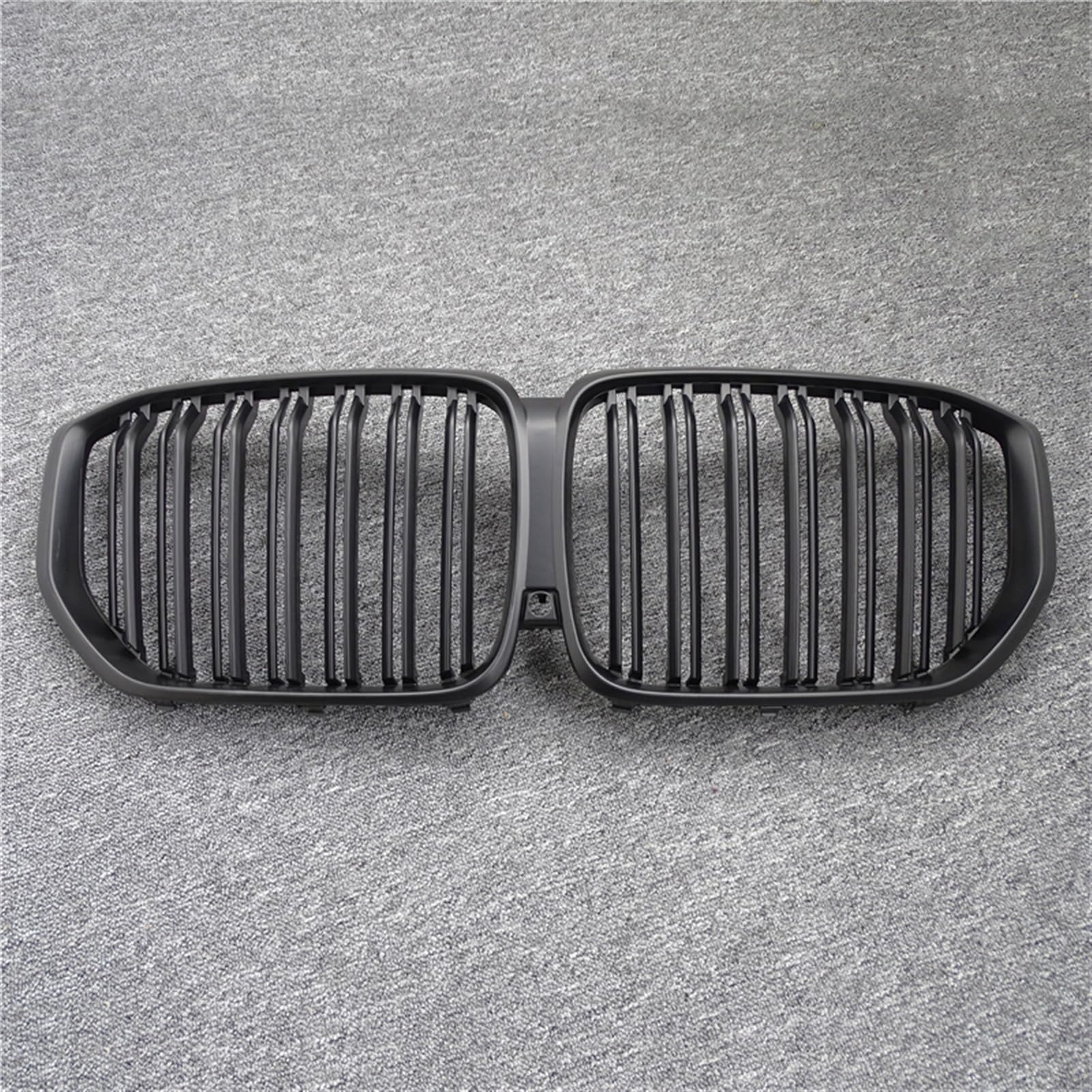 MEXWLOP 1 Paar glänzend/mattschwarzer Frontgrill, for, for den neuen X5/G05 2020, Kühlergrill im Auto-Stil, Refit-Stoßstangenlatte, Doppellinien-Renngrills Auto-Frontgrill(Matte Double Line) von MEXWLOP