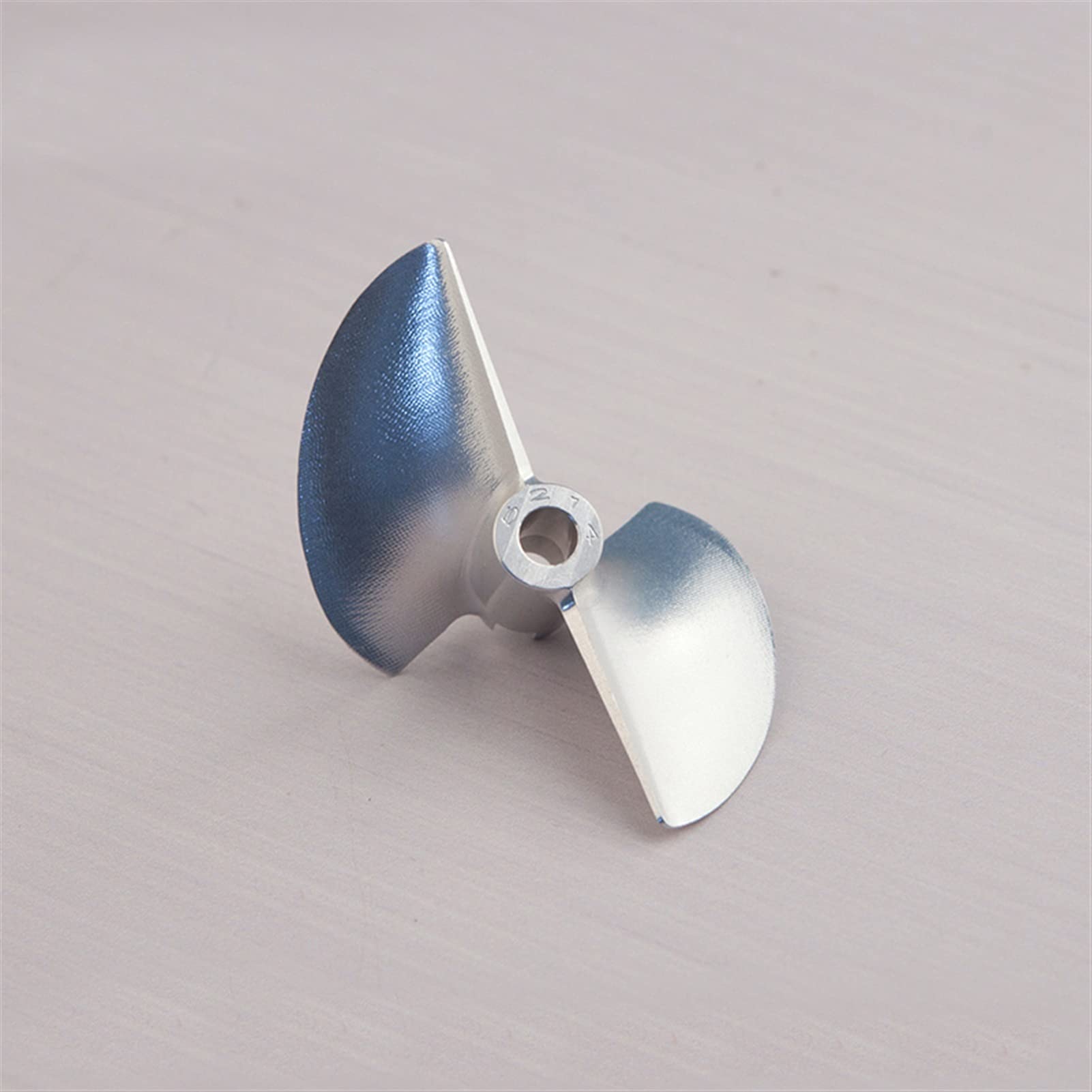 MEXWLOP 1PC Blendenpropeller Zweiblatt-Requisiten, for RC-Brushless-Jet-Boote CNC-Aluminiumlegierungspropeller D36/D38/D40/D42/D43/D44 4,76 mm Präzisionspropeller aus Metall(D52x4.76mm CCW) von MEXWLOP