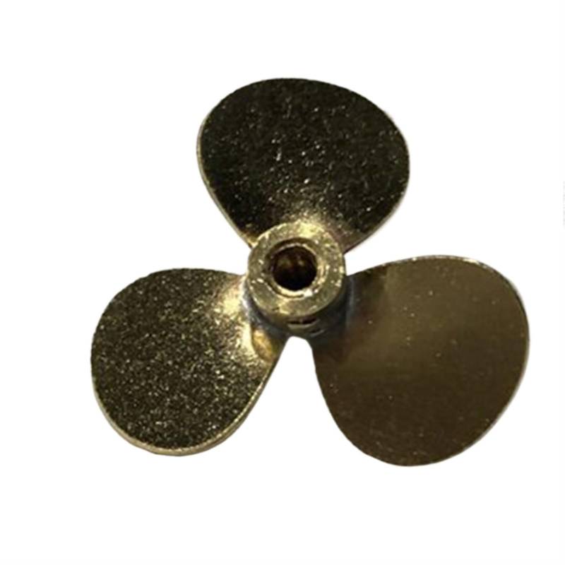 MEXWLOP 1PC Modell Messing Propeller Durchmesser 30mm 3-Blatt Paddel Blende M3 Löten Positive Reverse Mini Requisiten, for RC Simulation Boot DIY Teile Präzisionspropeller aus Metall(1pc Reverse) von MEXWLOP