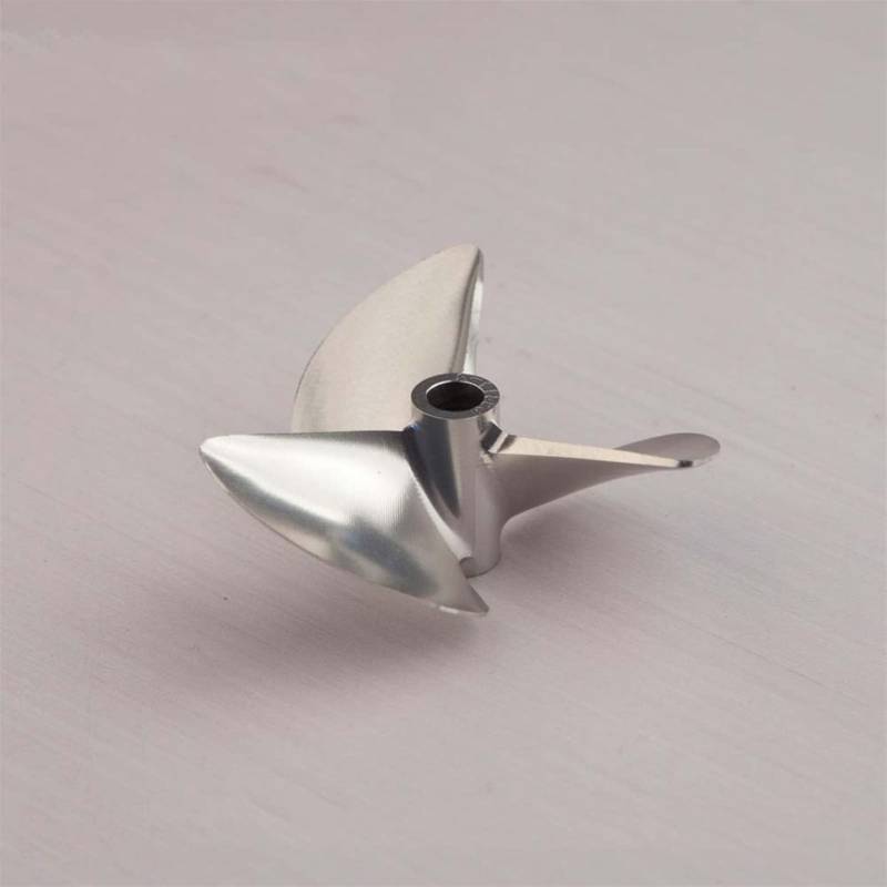 MEXWLOP 1pc RC Boot 3 Blatt Propeller Aluminium CNC Paddel 3,18/4,76mm CW CCW Prop D36/40/42mm Pitch 1,4, for Elektrische Schiff Modell Teile Präzisionspropeller aus Metall(42x4.76mm Reverse) von MEXWLOP