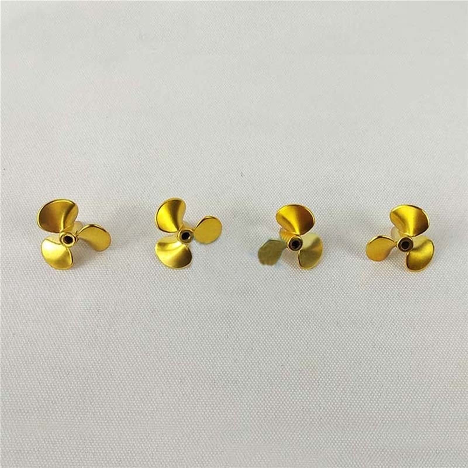 MEXWLOP 2 Paar 3-Blatt-Propeller aus Metallpaddellegierung, vollständiger Immersionspropeller, for RC-Boot-DIY-Modellschiff-Laufrad mit Wellenlochdurchmesser 3 mm Präzisionspropeller aus Metall von MEXWLOP