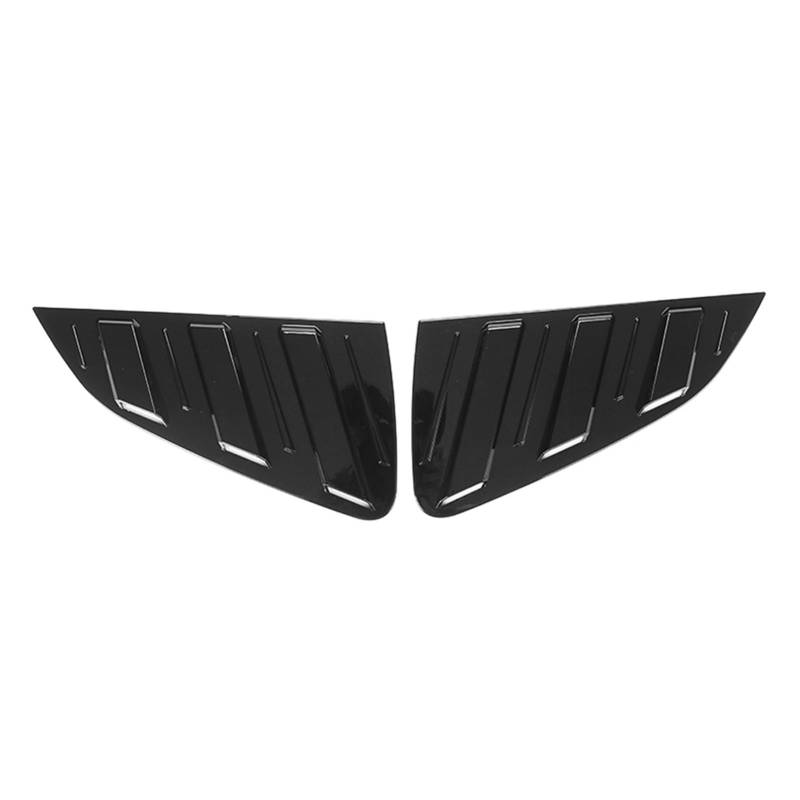 MEXWLOP 2PCS Auto Heckscheibe Lamellen Fensterläden Jalousien Abdeckung Trim, for VW, for Polo, for Mk6 2018-2020 Fließheck Zubehör Auto Styling Schwarz Blenden für Fensterläden und Jalousien von MEXWLOP