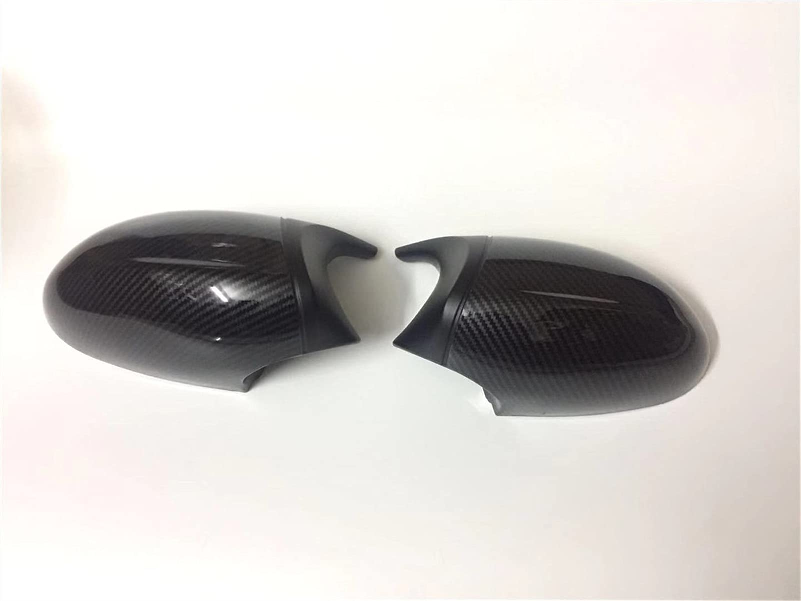 MEXWLOP 2PCS Carbon Fiber ABS Spiegel Abdeckung E90 Auto Rückspiegel Kappe Abdeckung Direkter Ersatz, for, e90 E91 2005-2007 E92 E93 06-09 LCI Austausch der Autospiegelabdeckung(Carbon Fiber) von MEXWLOP