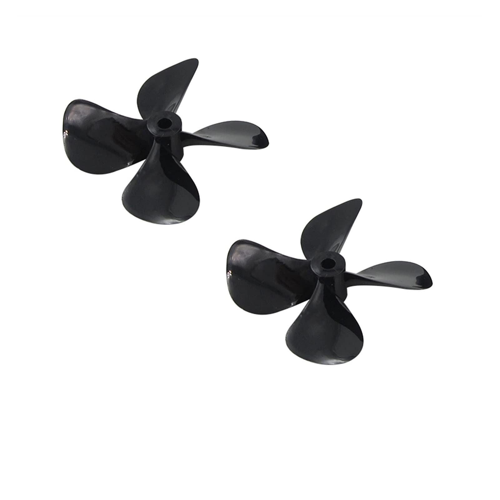 MEXWLOP 2PCS Großes Drehmoment Vierflügeliges Paddel D50/55/60mm Volle Immersion Propeller CW CCW Kunststoff PC Requisiten Blende 4mm for DIY RC Boot Präzisionspropeller aus Metall(2pcs 55mm positive) von MEXWLOP